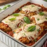 Chicken Parmesan Casserole, chicken casserole, cheesy chicken bake, easy chicken recipes, family dinner ideas, Italian chicken casserole, comfort food recipes