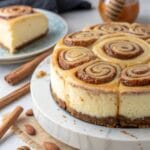 cheesecake, cinnamon roll, honeybun, dessert, sweet treat, cream cheese, easy recipe
