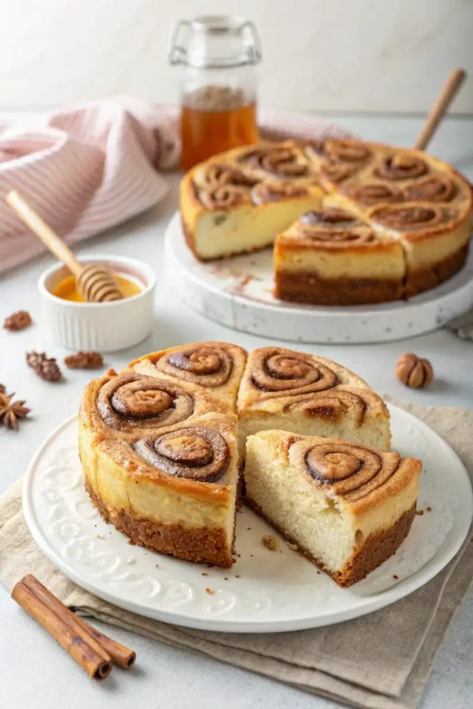 cheesecake, cinnamon roll, honeybun, dessert, sweet treat, cream cheese, easy recipe