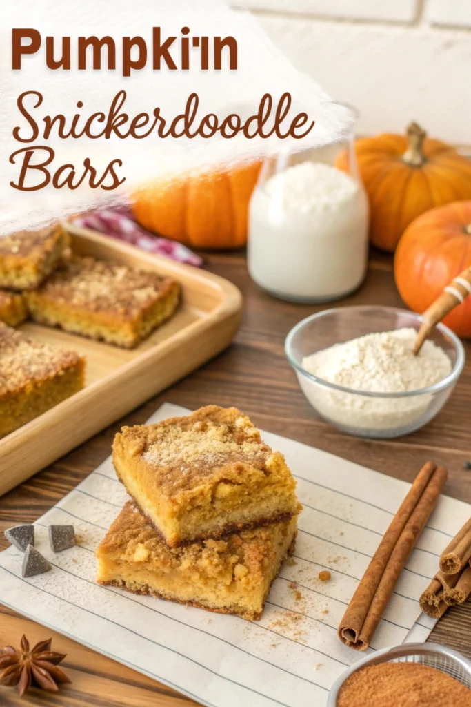 Easy Pumpkin Snickerdoodle Bars