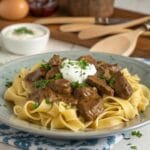 Beef Stroganoff with Egg Noodles