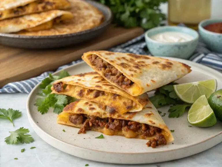 Cheesy Ground Beef Quesadillas Recipe