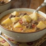 Cheesy Hamburger Potato Soup – Creamy Comfort Food