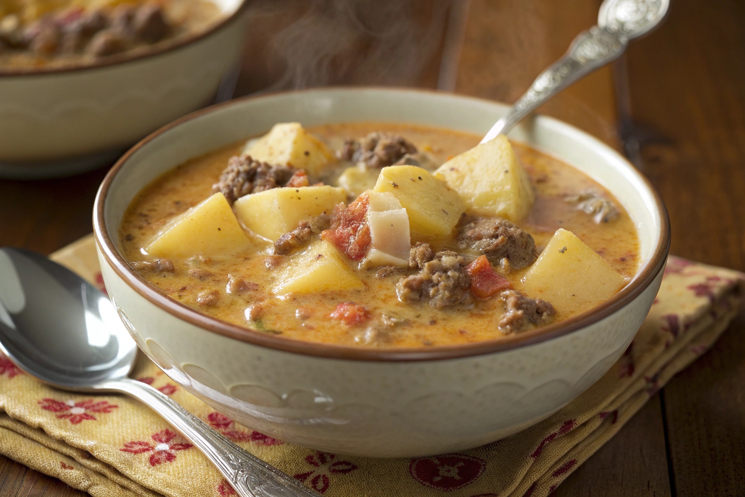 Cheesy Hamburger Potato Soup – Creamy Comfort Food