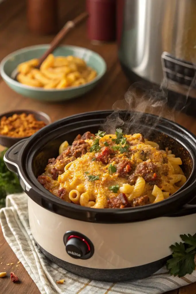 The Best Crockpot Chili Mac and Cheese Recipe: 6-Ingredient Comfort Food