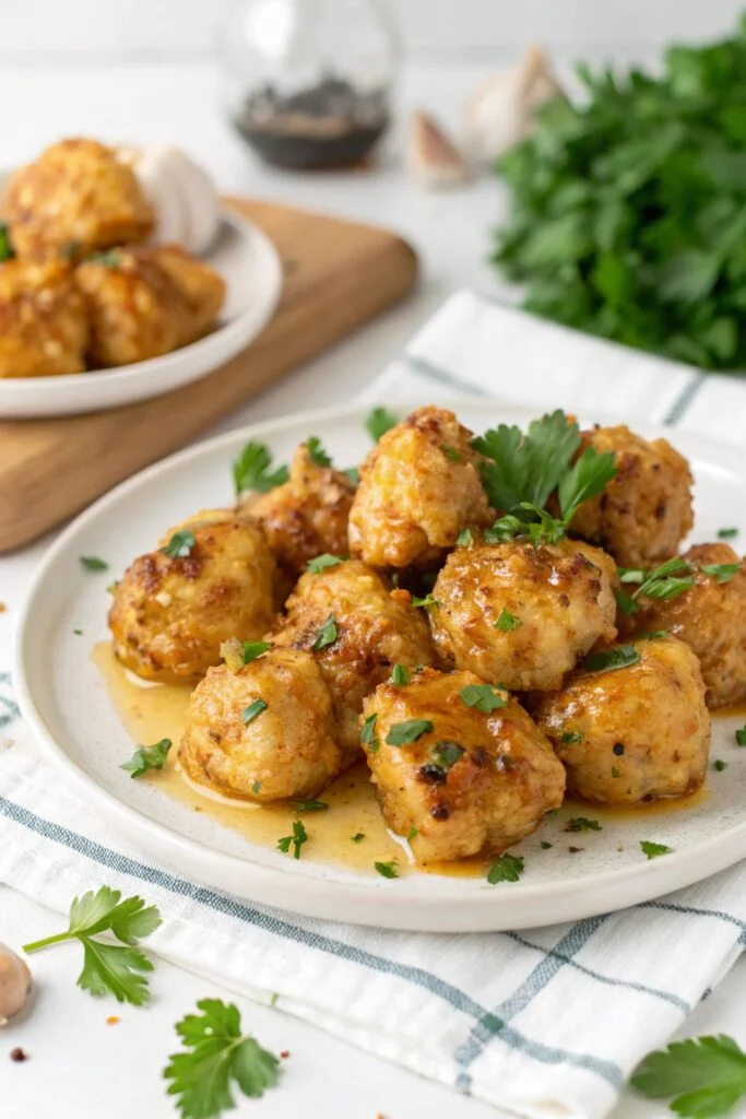 Irresistible Garlic Butter Chicken Bites with Creamy Parmesan Pasta in 40 Minutes