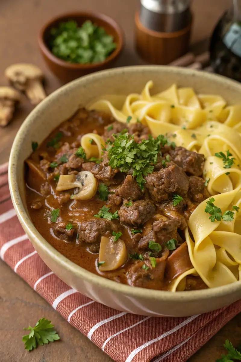 Ground Beef Stroganoff Recipe