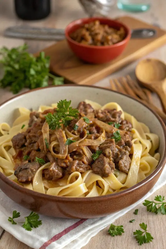 Ground Beef Stroganoff Recipe