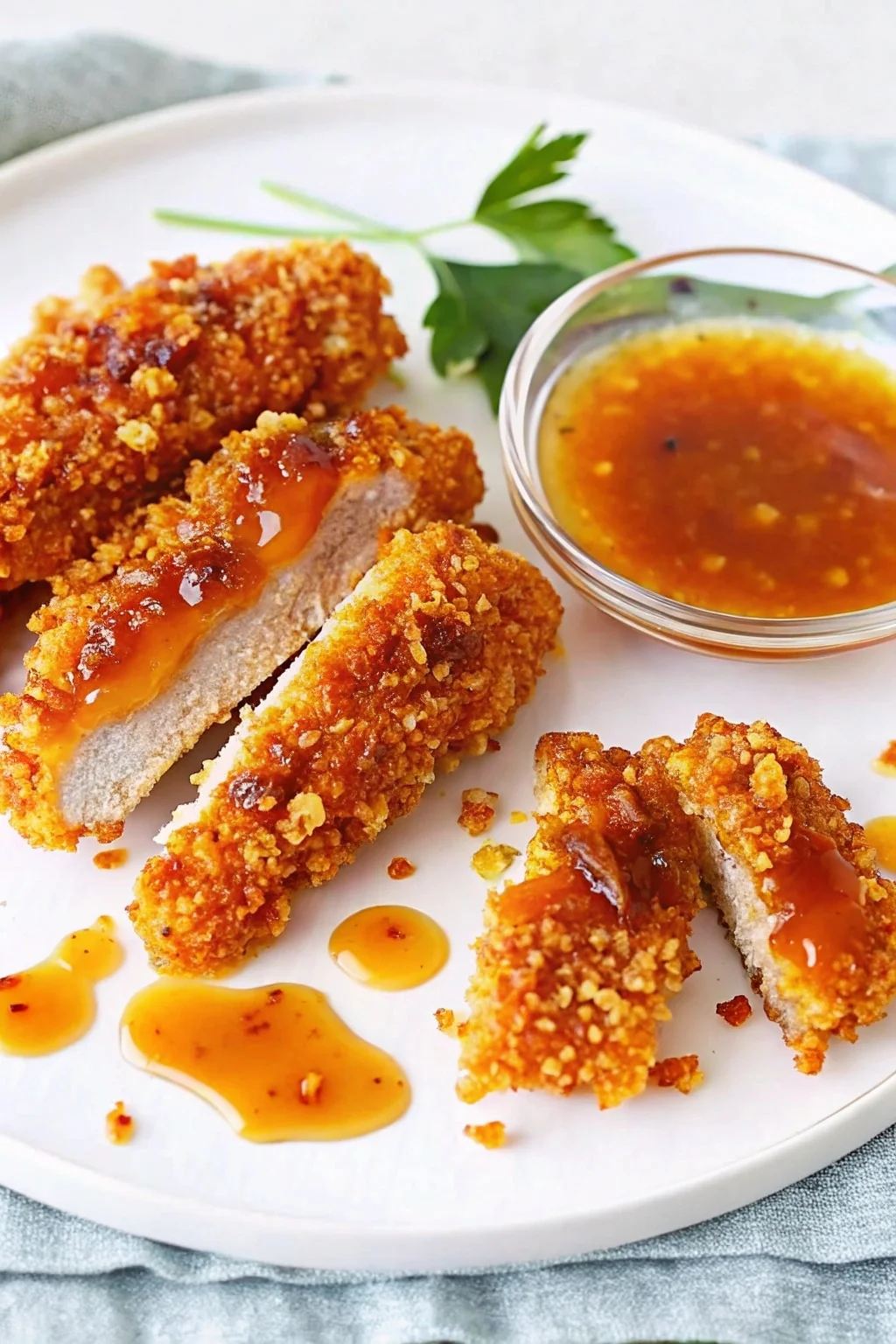 Baked crunchy hot honey chicken