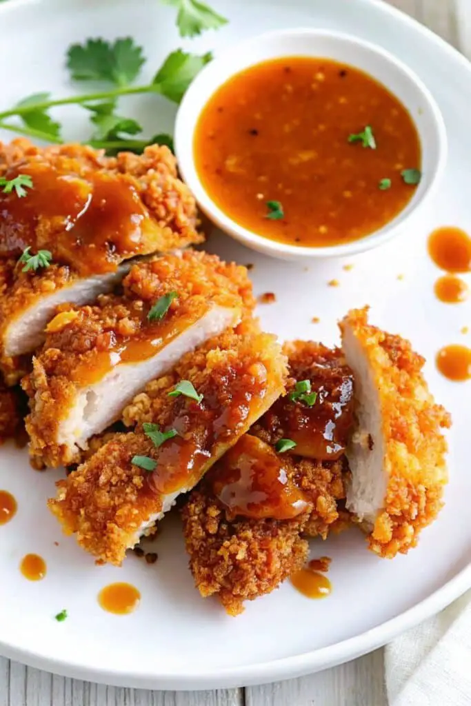 Baked crunchy hot honey chicken