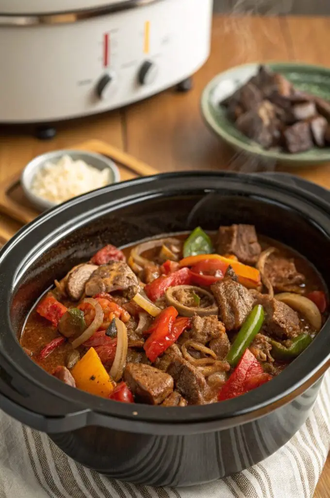 Pepper Steak in a Crock Pot – Easy Slow Cooker Recipe