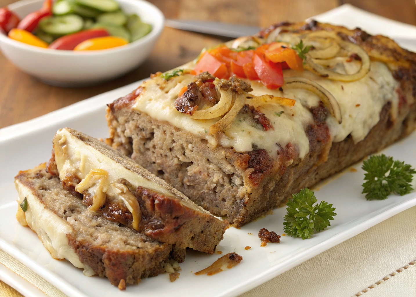 Philly Cheesesteak Meatloaf