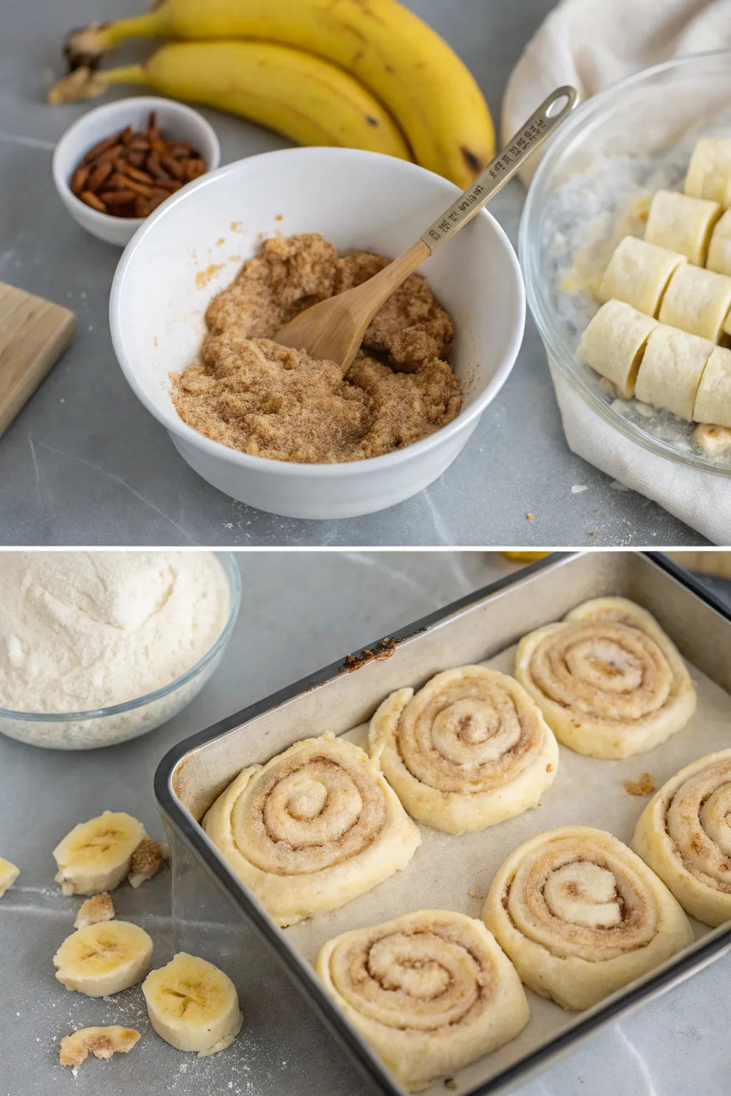 Banana Bread Cinnamon Rolls