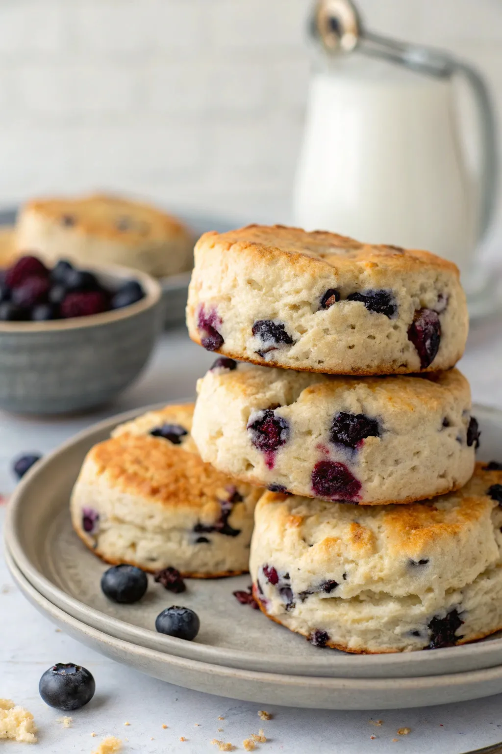 Sweet Blueberry Buttermilk Biscuits