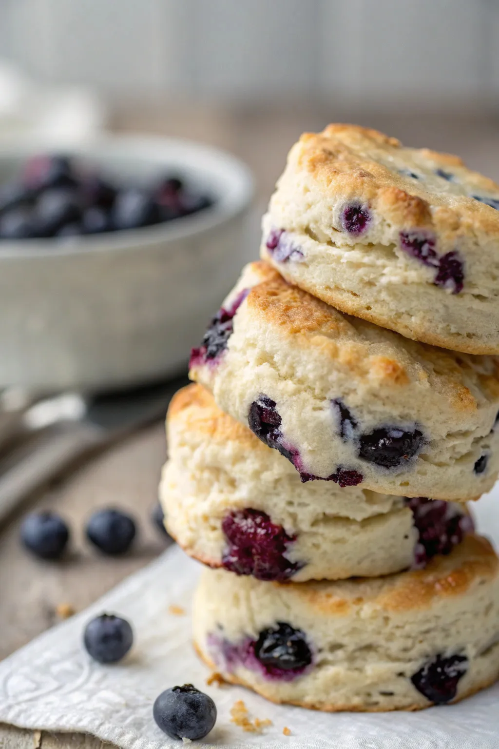 Sweet Blueberry Buttermilk Biscuits