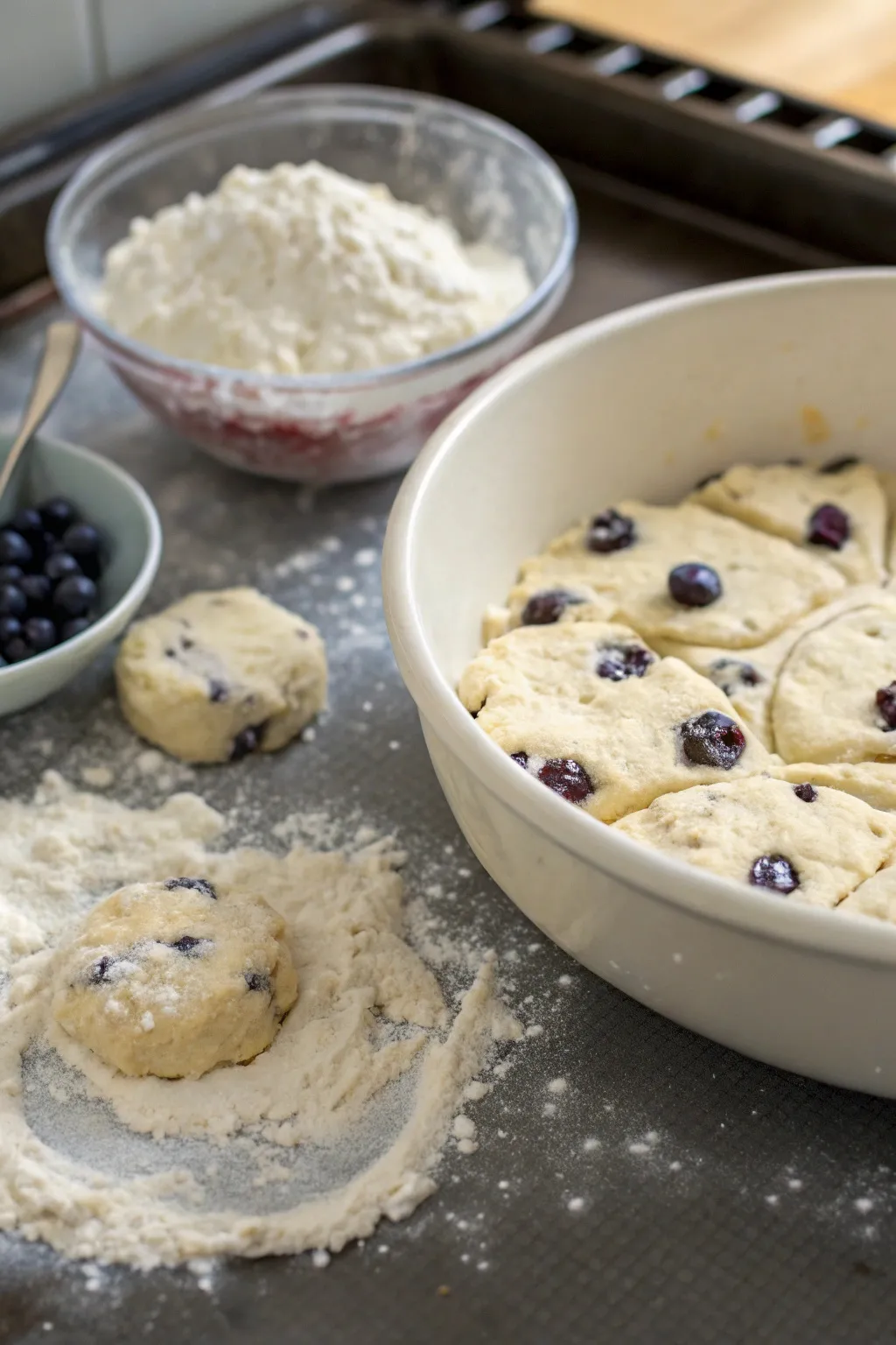 Sweet Blueberry Buttermilk Biscuits