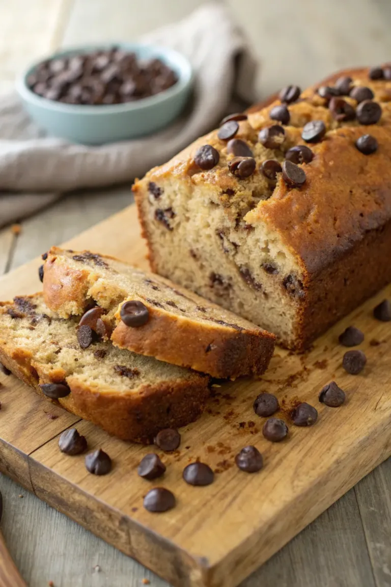 Easy Chocolate Chip Sourdough Banana Bread