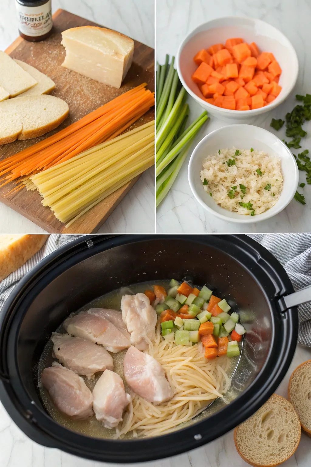 Creamy Crockpot Chicken Spaghetti (5-Min Prep, Easy & Cheesy!)