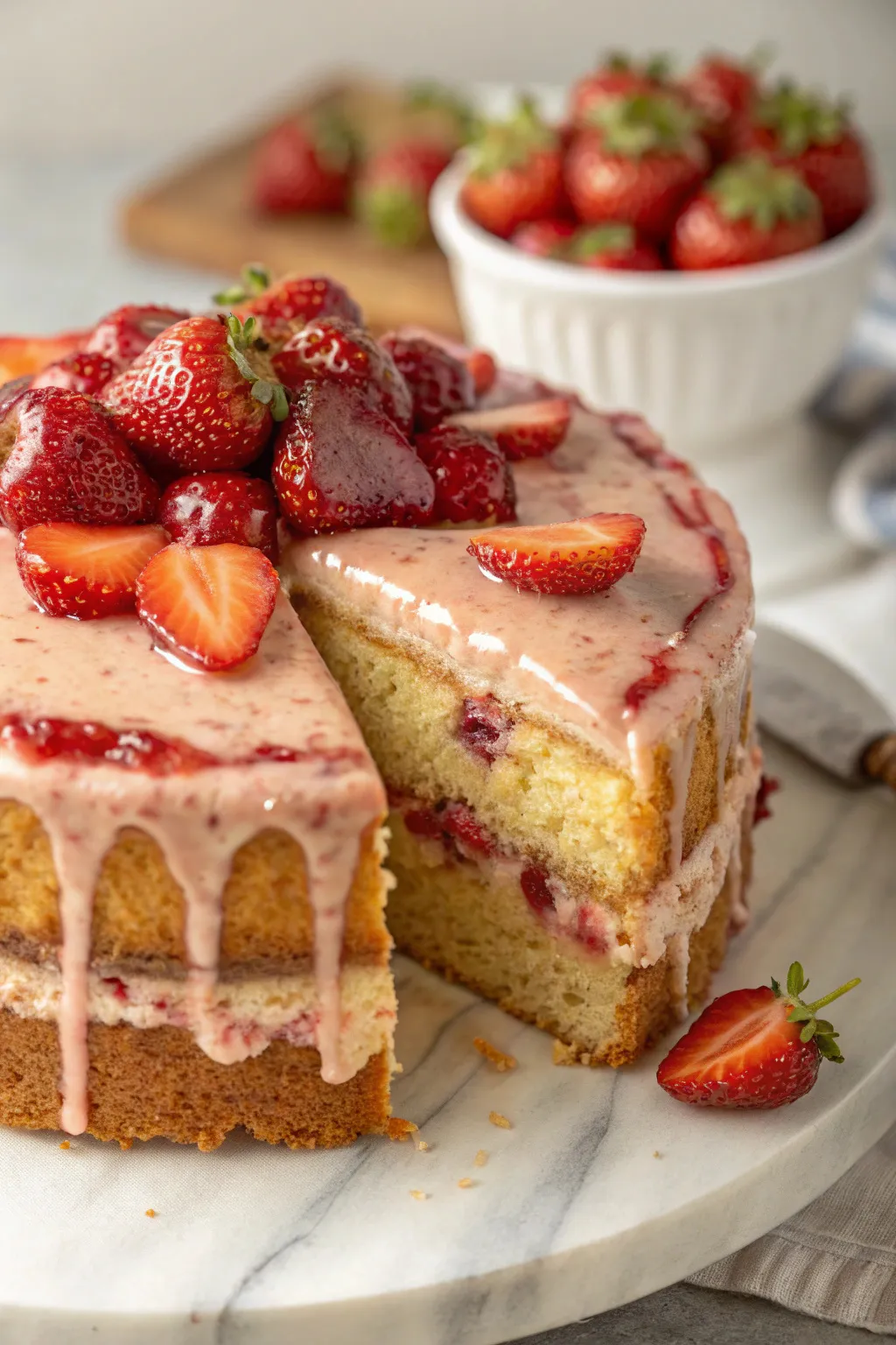 Decadent Strawberry Wet Cake