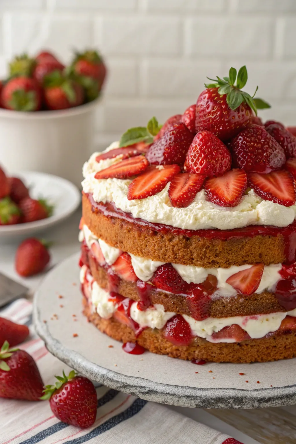 Decadent Strawberry Wet Cake