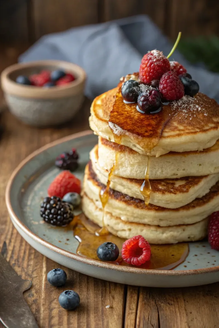 Fluffy Sourdough Pancakes