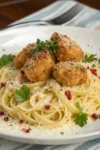 Garlic Butter Chicken Bites with Creamy Parmesan Pasta