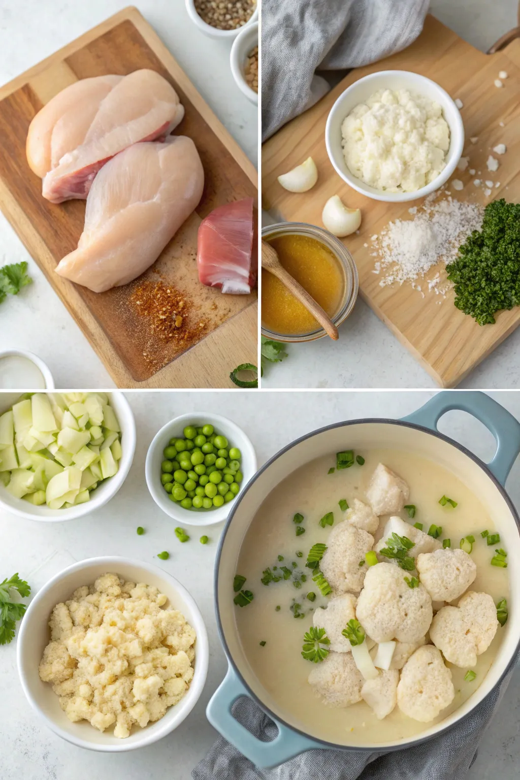 Healthy Creamy Cauliflower Chicken Soup