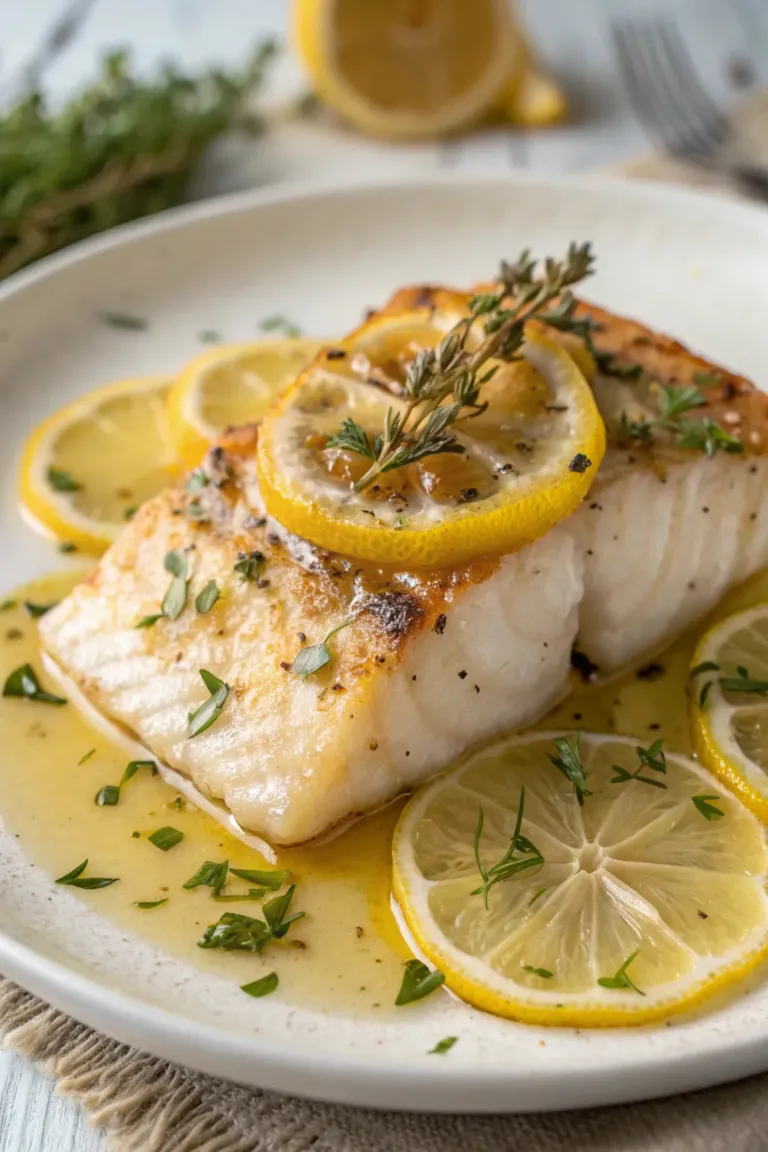 Lemon Butter Baked Cod