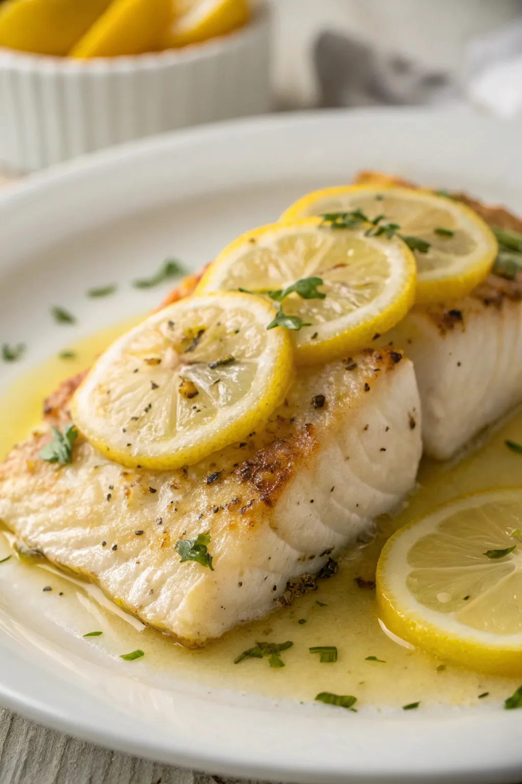 Lemon Butter Baked Cod