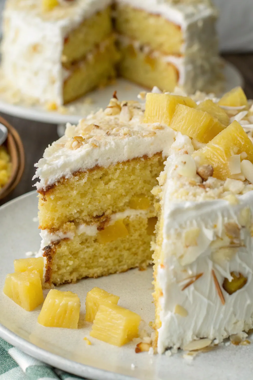 Pineapple Coconut God Bless America Cake