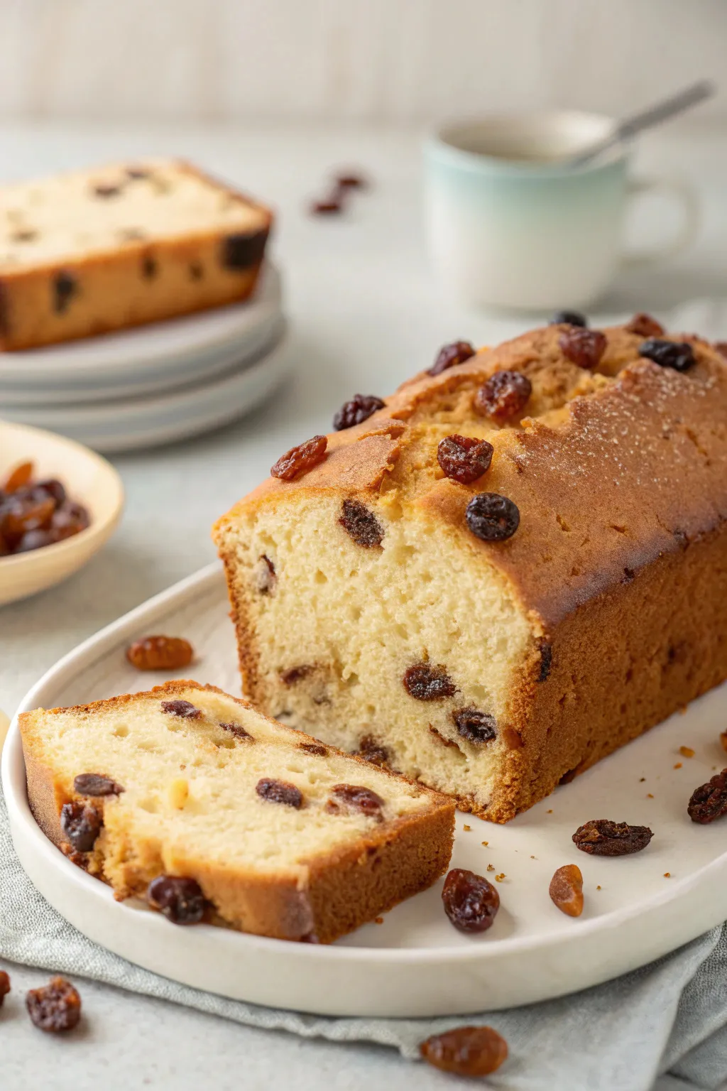 Vanilla Raisin Loaf Cake