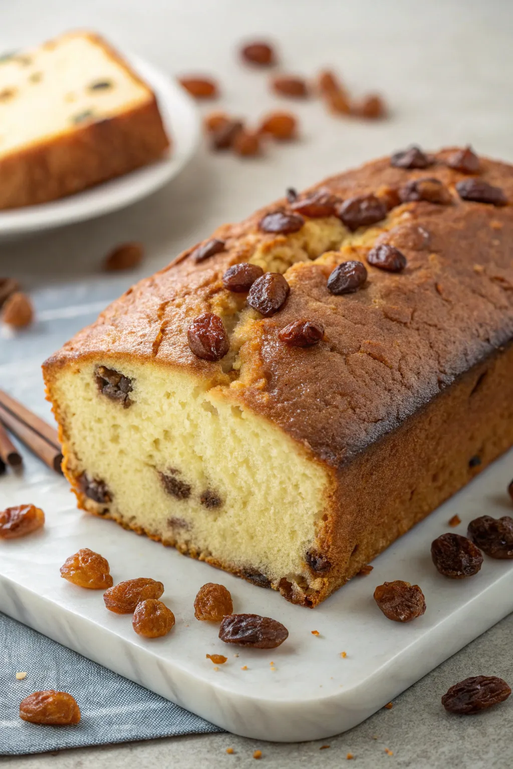 Vanilla Raisin Loaf Cake