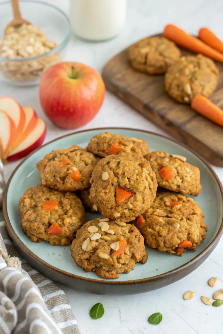 oatmeal, apple, and carrot cookies