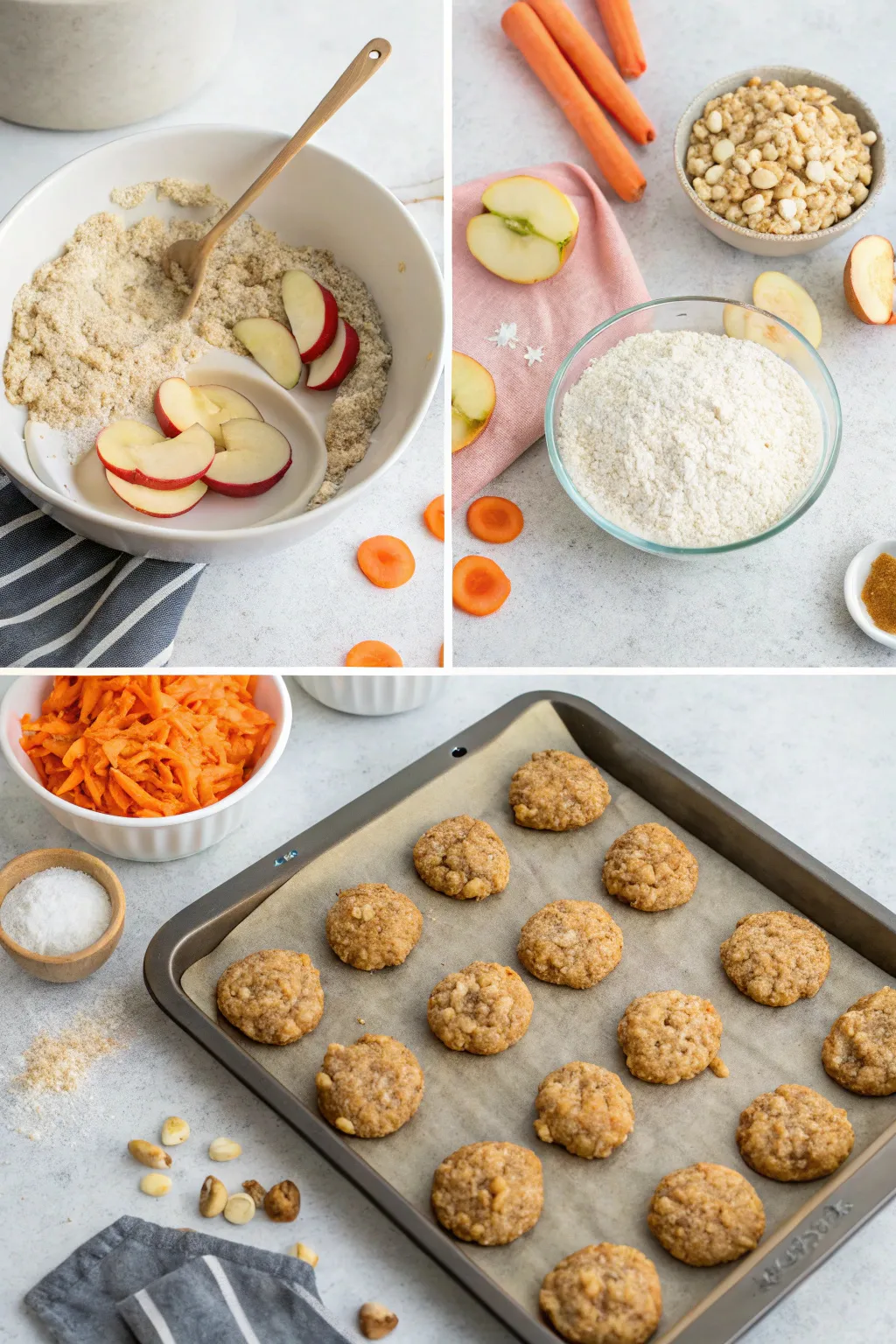 oatmeal, apple, and carrot cookies