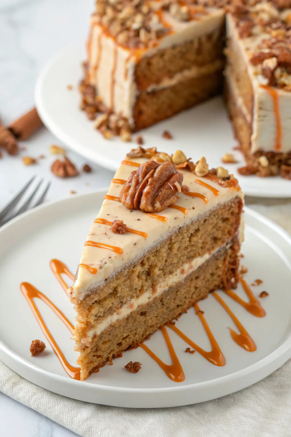 Caramel Pecan Carrot Heaven Cake