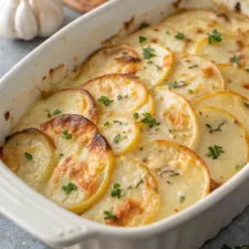 Cheesy Garlic Scalloped Potatoes