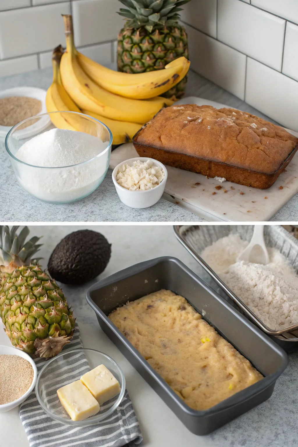 Coconut Pineapple Banana Bread