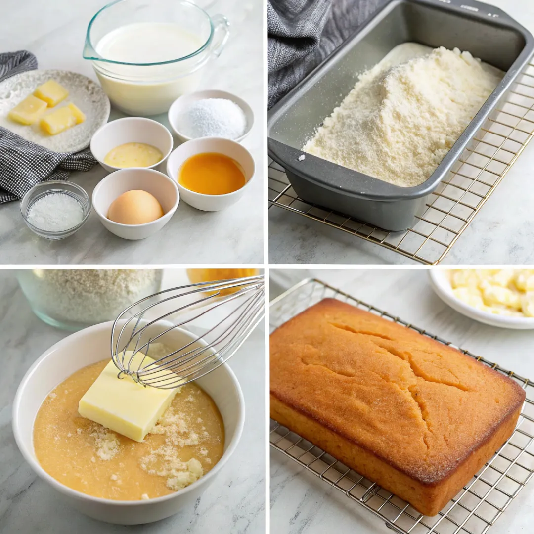 Eggless Condensed Milk Pound Cake