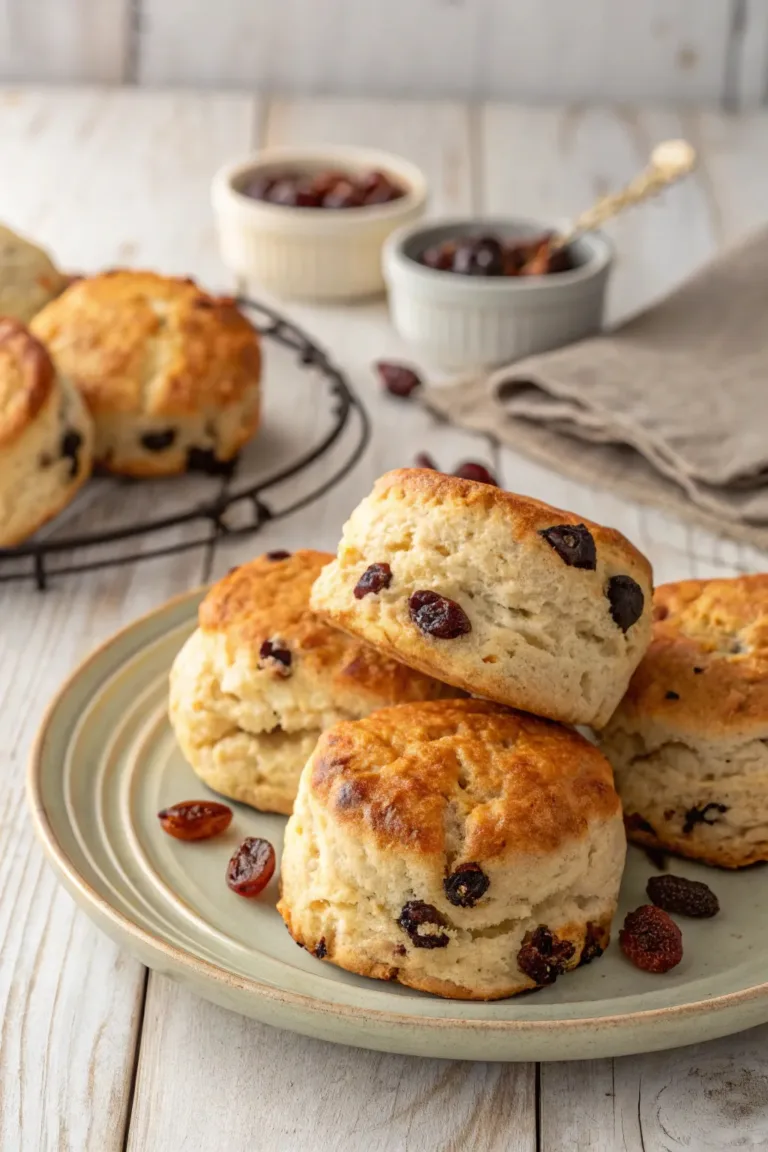 Perfectly Fluffy Raisin Scones