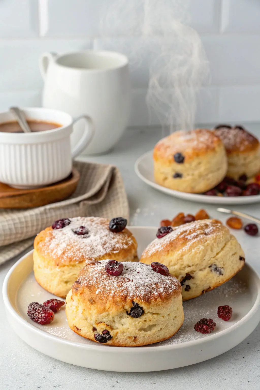 Perfectly Fluffy Raisin Scones