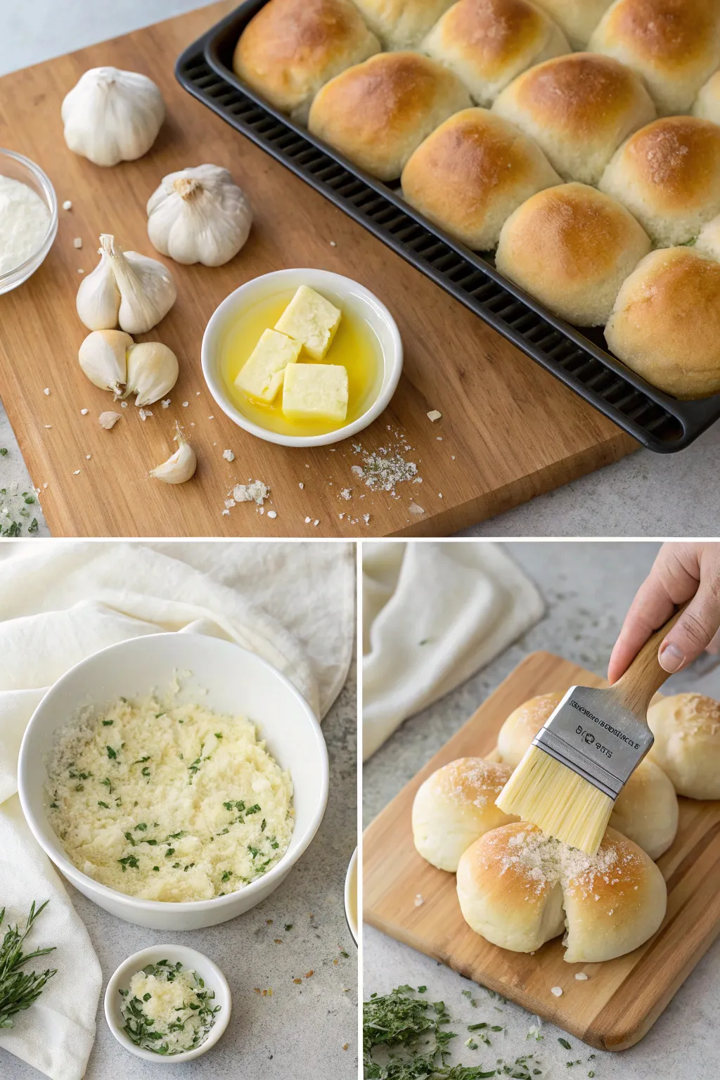 30-Minute Garlic Parmesan Dinner Rolls