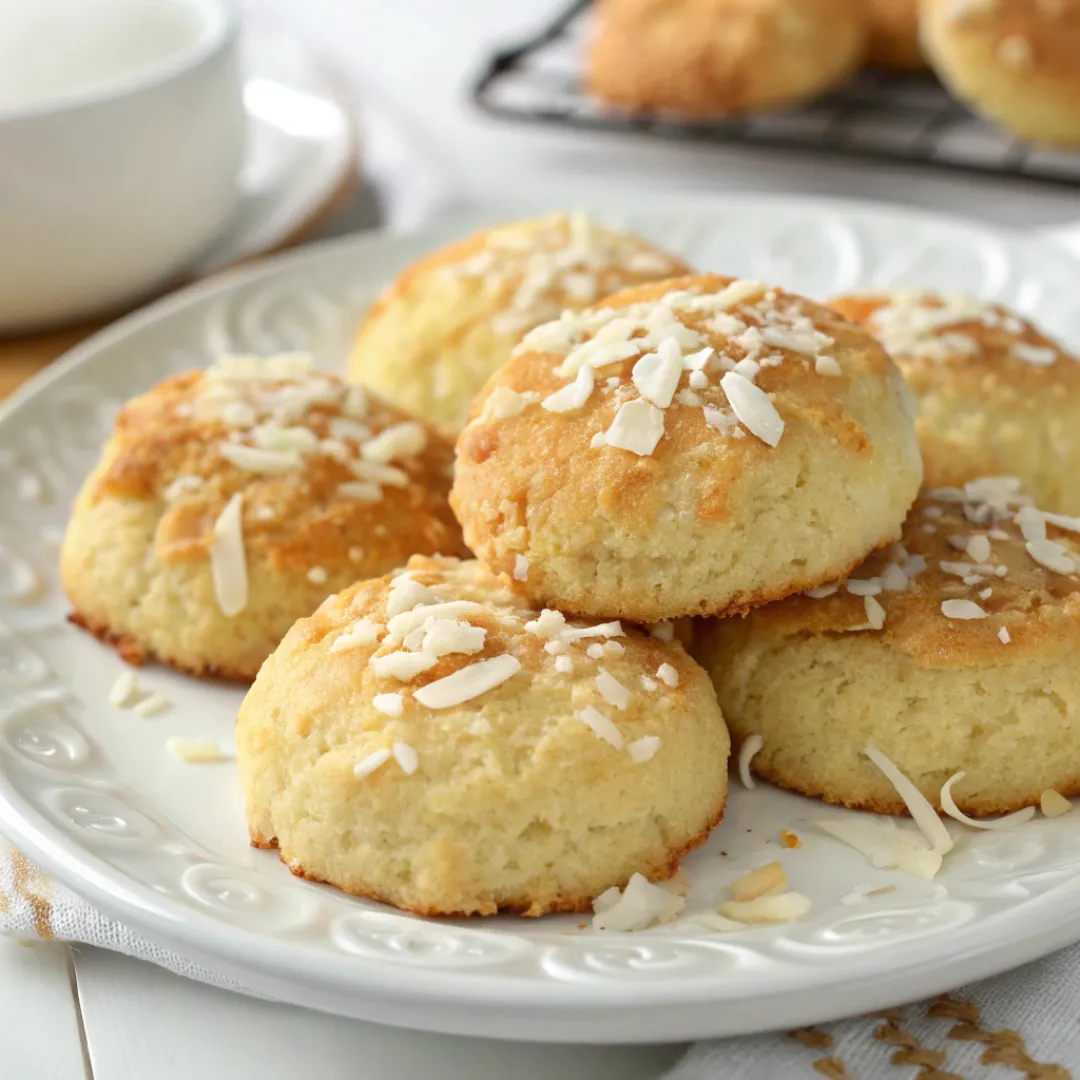Soft and Buttery Milky Coconut Biscuits