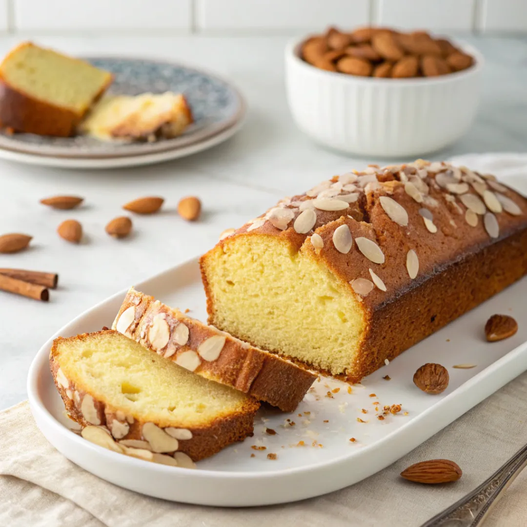 Moist Vanilla Almond Pound Cake