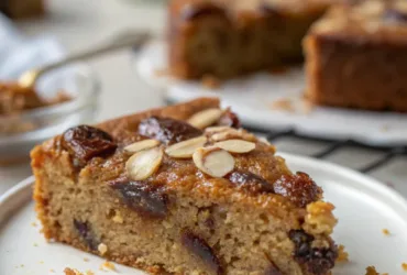 Honey Almond Date Cake