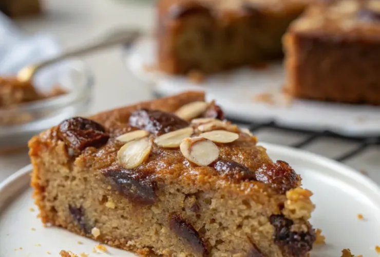Honey Almond Date Cake