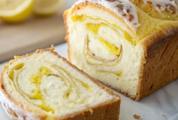 Lemon Cream Cheese Swirl Bread