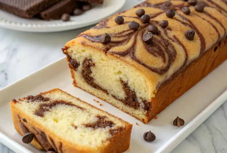 Low-Sugar Marble Butter Cake