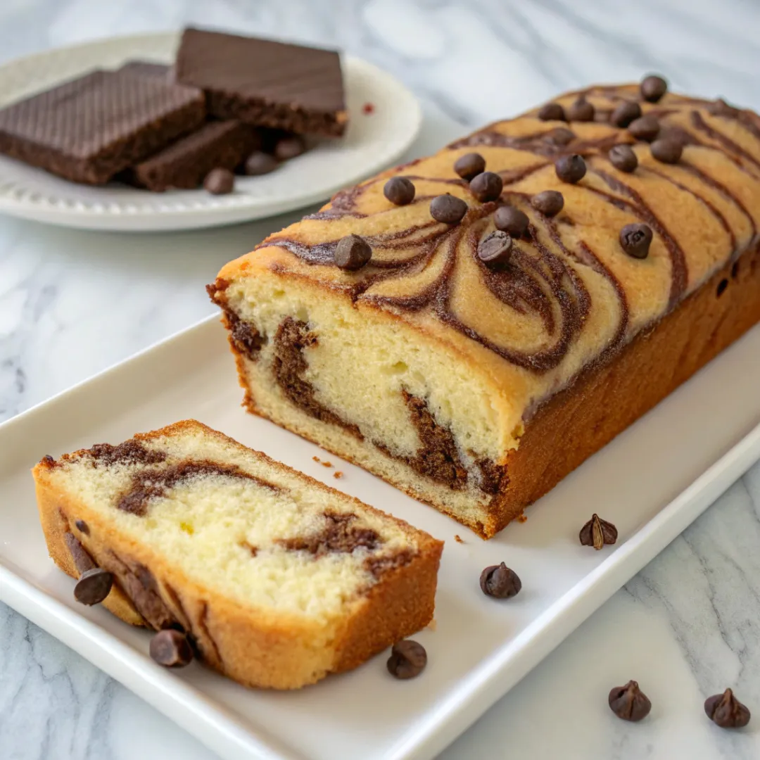 Low-Sugar Marble Butter Cake