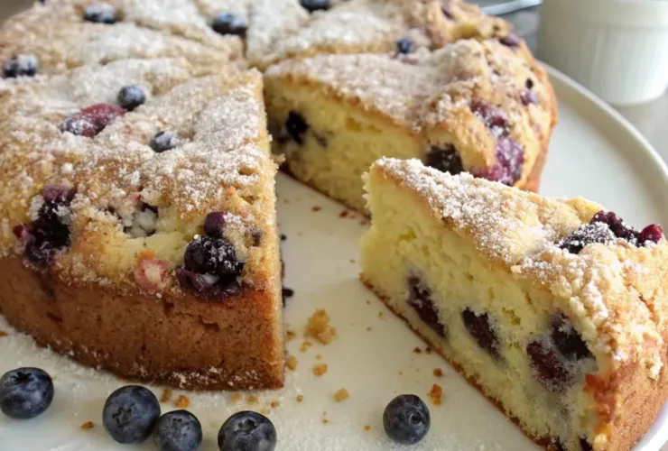 Sour Cream Blueberry Coffee Cake