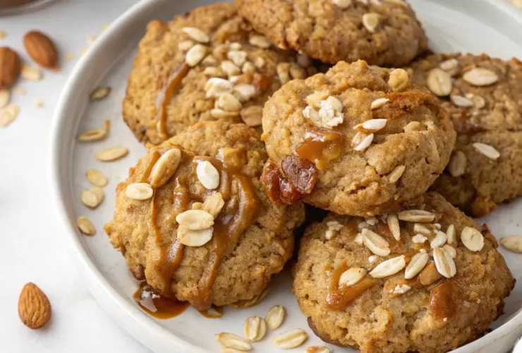maple almond oat greek yogurt cookies